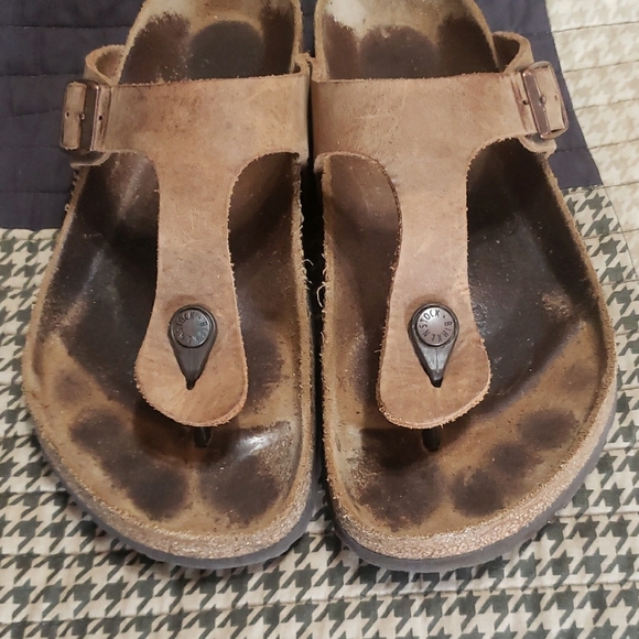 Birkenstock Gizeh Tobacco Brown Sandals Size 41 - Picture 8 of 10